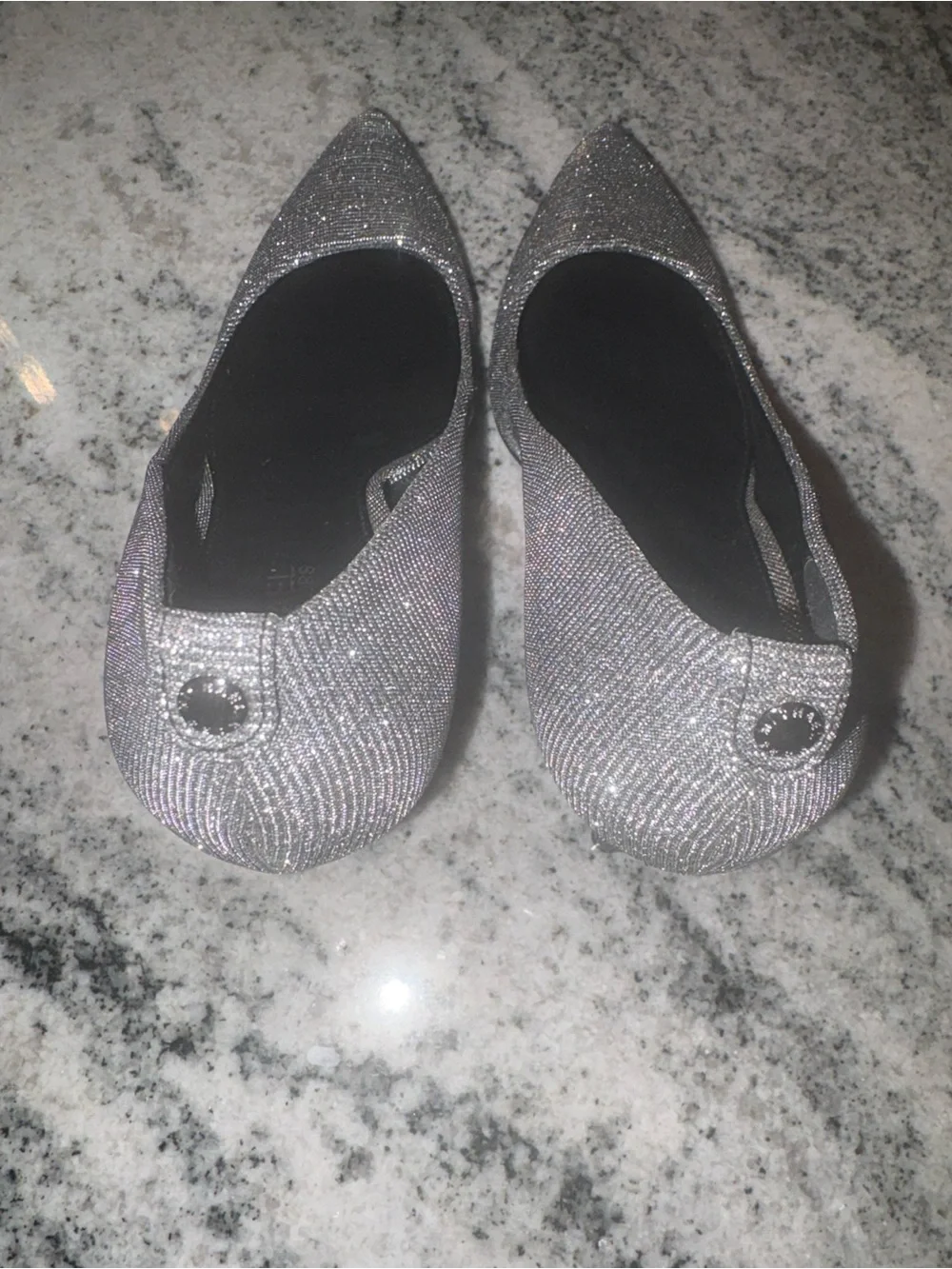 Michael Kors Silver Glitter Pointed Heels